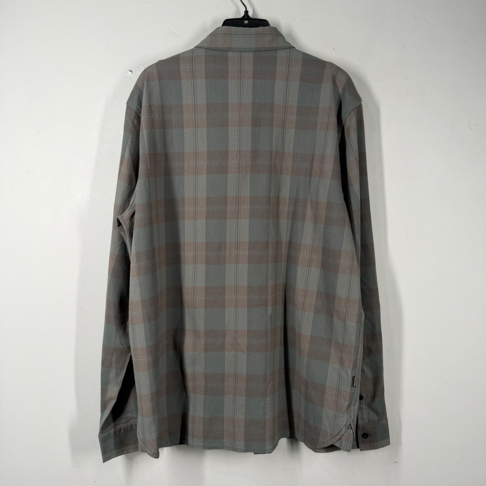 MTN OPS Mens Pinyon Tri Blend Premium Flannel Shirt Sz L Sage Plaid Long Sleeve - Picture 16 of 16